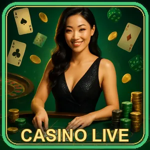 Hình ảnh sảnh Casino trực tuyến sôi động tại RICVIP với các trò Baccarat, Roulette